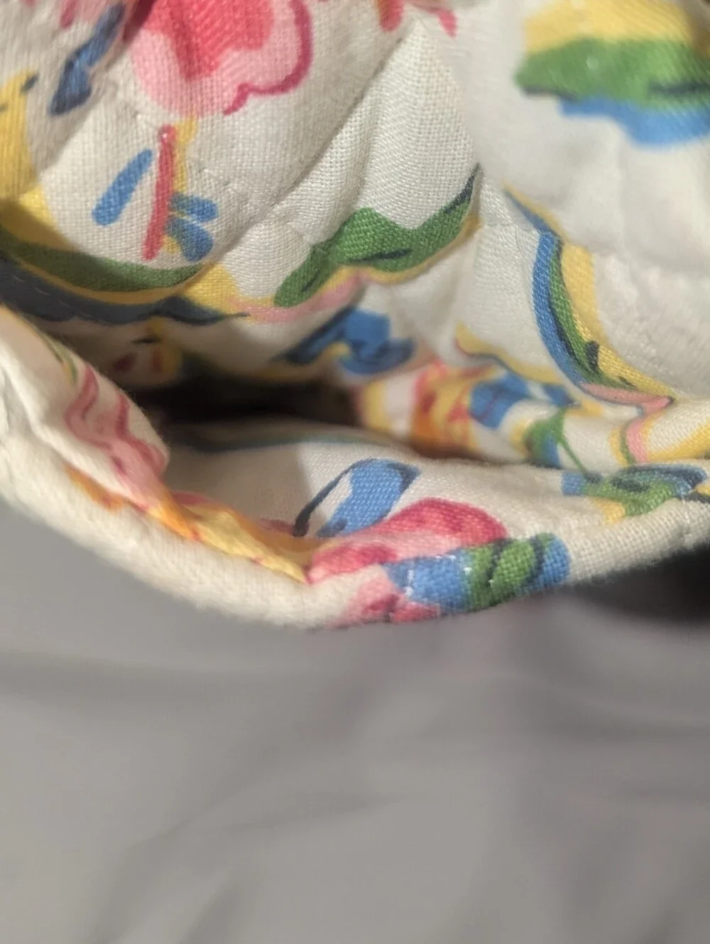 Vera Bradley Quilted Double Floral Eyeglass Sleeve in Cream, Pink & Blue